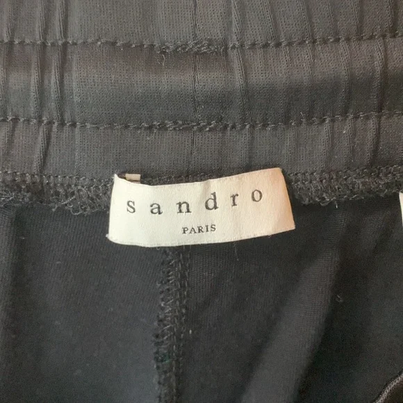 New Sandro Paris Kylian Cropped Striped Satin-jersey Track Pants